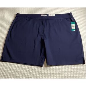 LILLIE GREEN WOMENS 20W NAVY GOLF SHORTS